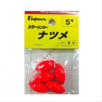 Fujiwara Colour Sinker Jujube No.5 Fluorescent Red