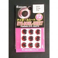 NAKAZIMA #6868 Eyeball  Sheet D12mm Black Red