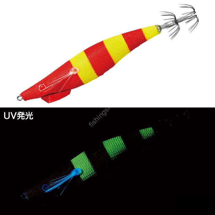 GAMAKATSU 19398 Speed ​​Metal Egi Dropper Slim 95F Type #28 Red Yellow Zebra