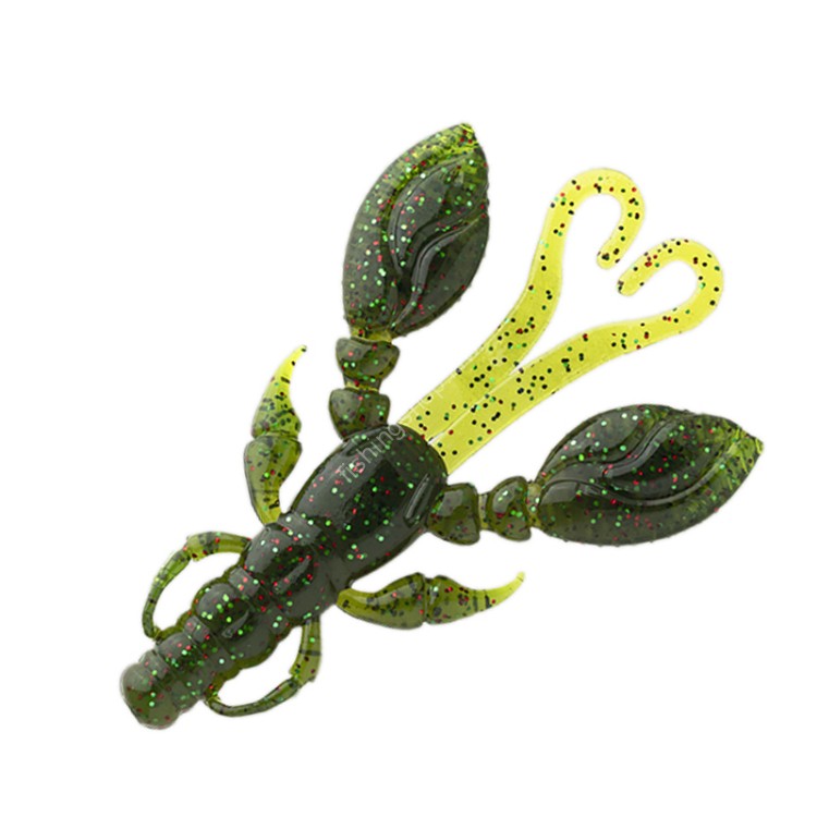 ECOGEAR Rock Claw 3'' #133 Green Pumpkin Black FLK./Watermelon Red + Green FLK. Back