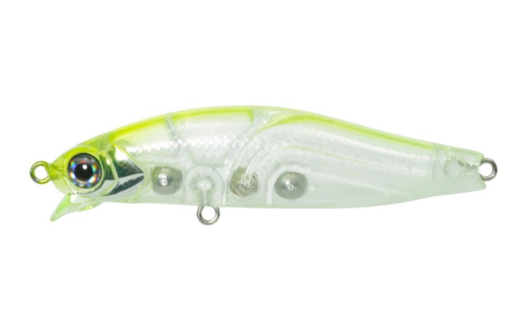 ISSEI Kaitaro Ame Minnow 55SR-SF #004 Chart Back Tail Glow
