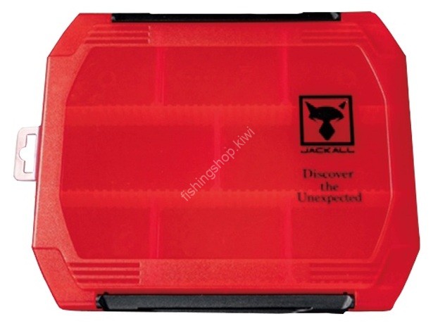 JACKALL 2300D W Open Tackle Box M Clear Red