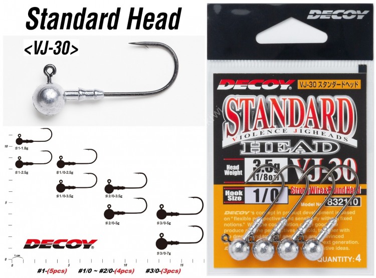 DECOY VJ-30 Standard Head #1-2.5g