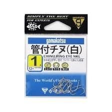 GAMAKATSU Chinu Ring Eye [White] #1 (12pcs)