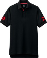 DAIWA DE-7906 Short Sleeve Polo Shirt (Black x Red) S