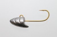 ISSEI Kaitaro Hanebi Head Thick Shaft Gold Hook 2g #8 (4pcs)