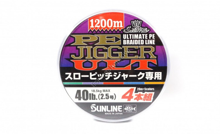SUNLINE SaltiMate PE Jigger ULT 4-Honkumi "Slow Pitch Jerk" [20m x 5colors] 1200m #2.5 (40lb)