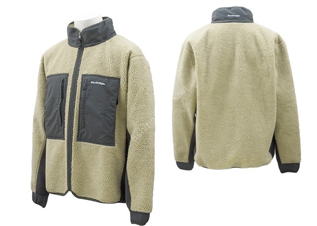 PAZDESIGN SJK-020 Boa Fleece Vest (Beige/Charcoal) XL