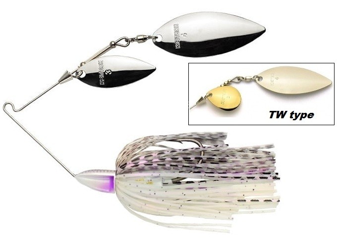 KEITECH Tee-Bone Spinnerbait 3/8oz TW #528 Purple Pearl Shad