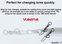 VALLEYHILL BB Casting Swivel #1 (40lb)