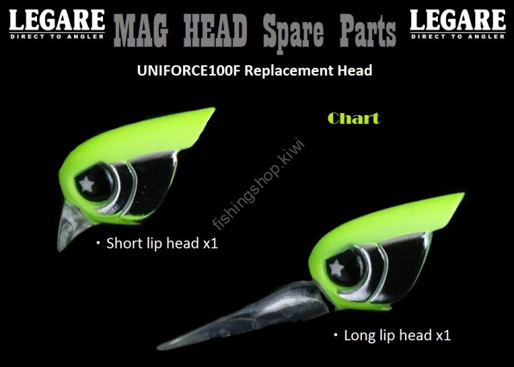 LEGARE UniForce100F Replacement Head #H001 Chart