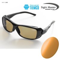 TIEMCO Sight Master Polarized Glasses Canopy Black Raster Orange