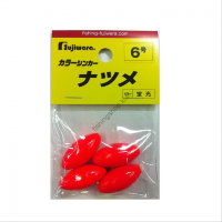 Fujiwara Colour Sinker Jujube No.6 Fluorescent Red