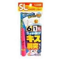 SASAME Tokusen Choi Nage Kisu Dotoku Set TKS43 [Red] 1 Hook 6-1