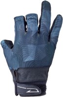 GAMAKATSU GM7291 Stretch Fishing Gloves 3 Pieces (Black Polygon) M
