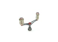 LIVRE 3757 Double Handle Wing 80 Fino Knob for Daiwa #Gunmetal/Red