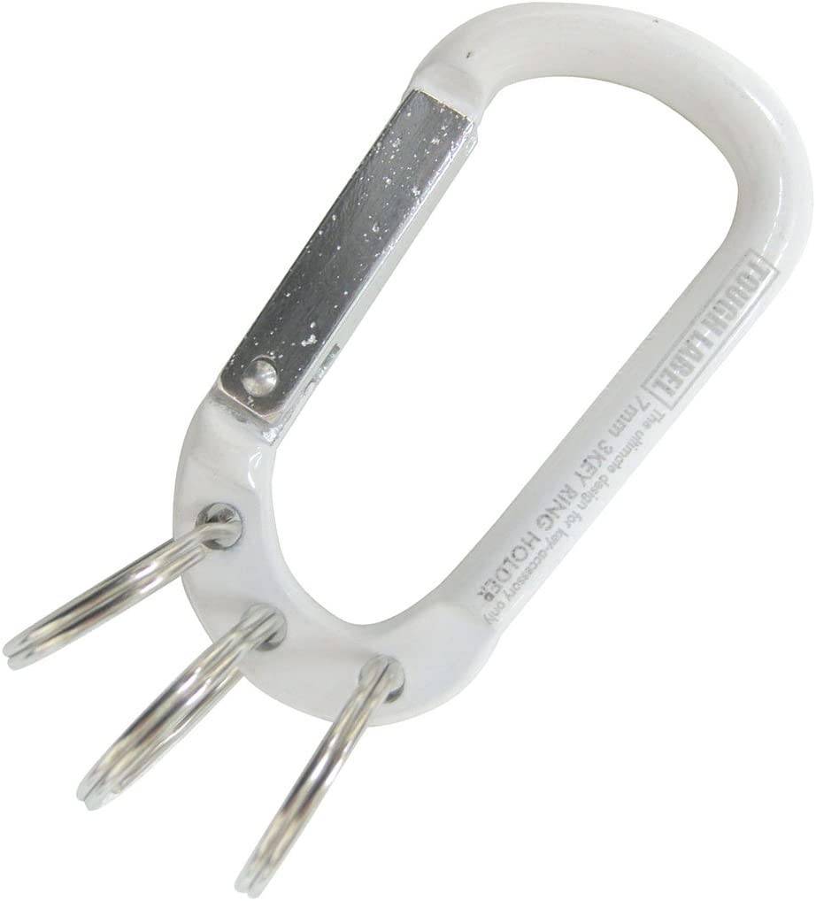 BELMONT Tough Label VEX-151 7mm Carabiner & 3Key Ring Holder #White x  Silver Accessories & Tools buy at