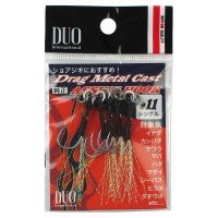 DUO Drag Metal Cast Genuine Assist Hook Single [Clear Tinsel] #11 (5pcs)