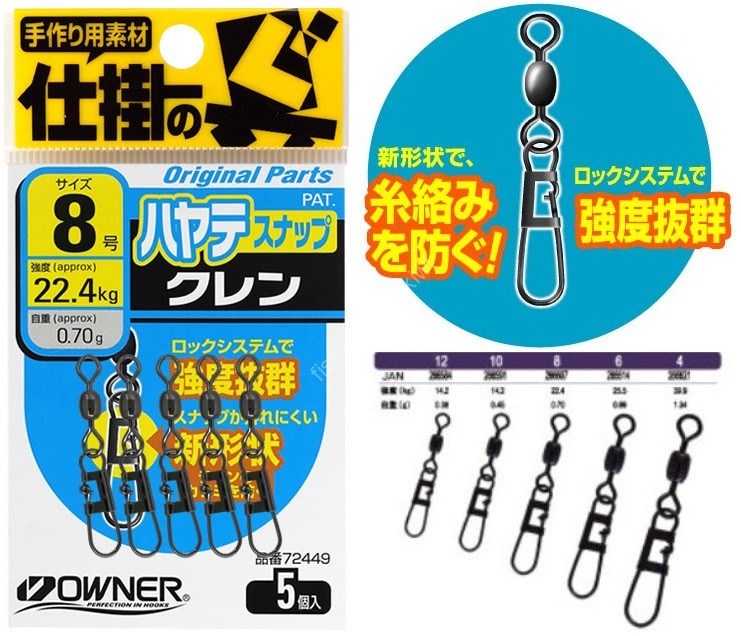OWNER No.72449 Snagless Snap Crane #12
