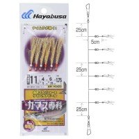 HAYABUSA Kamasu Special Gold Brown Flasher & Keimura Appeal HS423 6 Hook 11-4