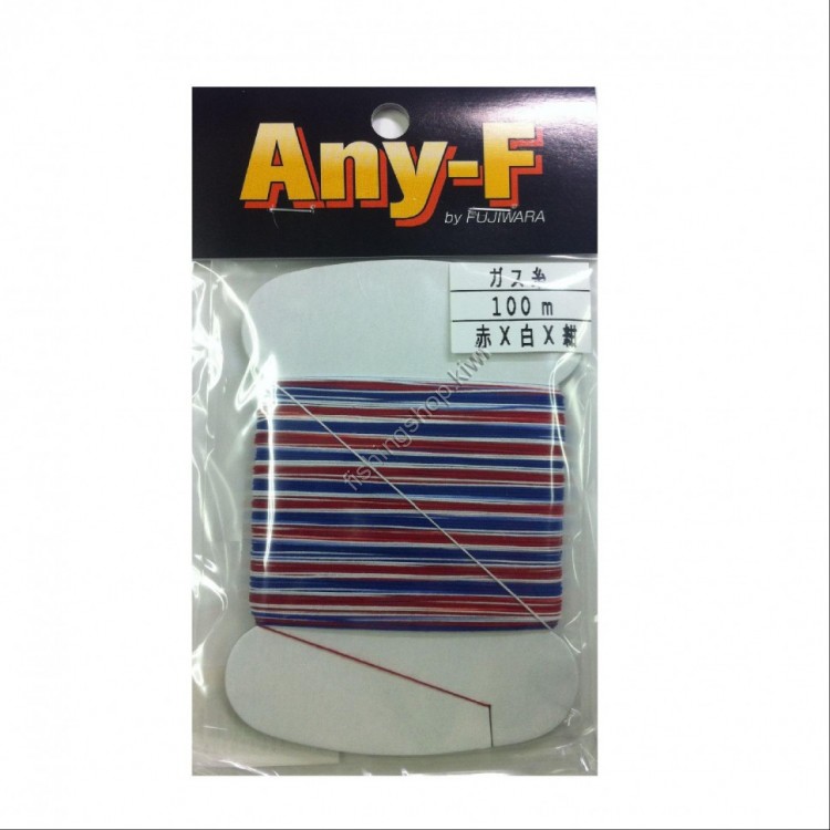FUJIWARA HG-100-09 GAS YARN 100m RED * WHITE * NAVY BLUE