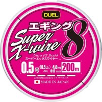 DUEL Super X-Wire 8 Eging  [White Pink Marking] 200m #0.5 (4.5kg)