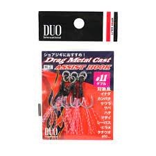 DUO Drag Metal Cast Genuine Assist Hook Double [Pink Tinsel] #11 (3pcs)