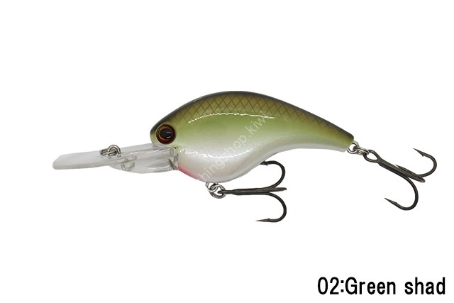 ICHIKAWA FISHING RC Flat Shad 65DD #02 Green Shad