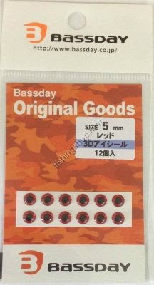 BASSDAY 3D Eye Seal 5 mm Red