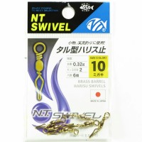 NT Swivel Barrel-shaped Leader Stopper Swivel [Migaki] #16 (16pcs)