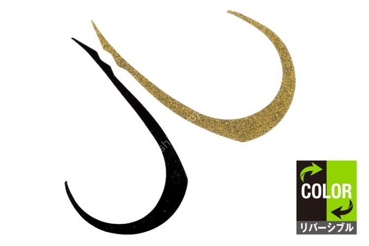 JACKALL BinBin Switch Micro Curly Wide #F-0328 Meimetsu Black Gold