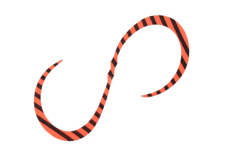 JACKALL BinBin Dama Custom Necktie Curly #F-0325 Bright Orange Zebra JACKALL BinBin Dama Custom Necktie Curly #F-0325 Bright Orange Zebra