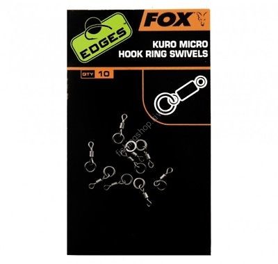 FOX CAC586 Edges™ Kuro Micro Hook Ring Swivels - x10