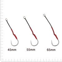 GAMAKATSU Assist Hook Long Sniper Double Short [Silver] #5/0 Line 65mm (2pcs)
