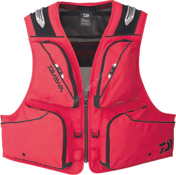 DAIWA DV-3023 Fishing Short Vest Red S