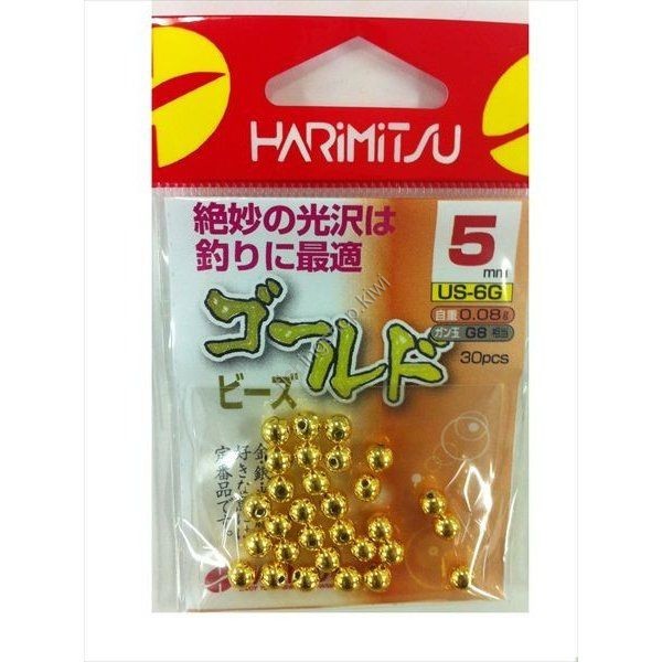 HARIMITSU Gold Beads 5mm (15pcs)