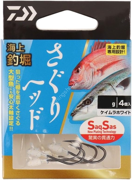 DAIWA Kaijo Tsuribori Saguri Head SS 1.0g #Keimura White
