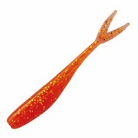 BASIC GEAR Light Saltworm Fin Tail 2 inches F01 Orange Gold