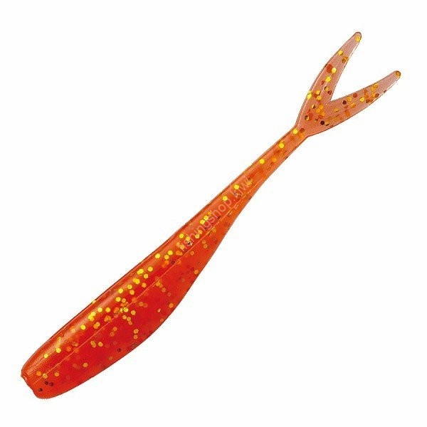 BASIC GEAR Light Saltworm Fin Tail 2 inches F01 Orange Gold
