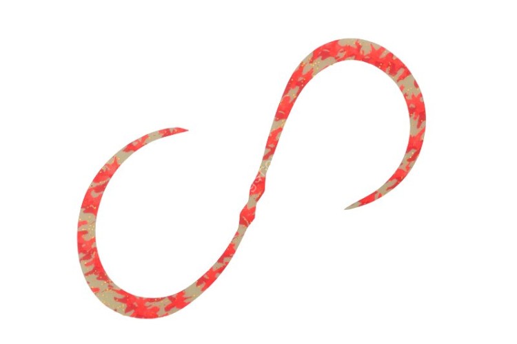 JACKALL BinBin Dama Custom Necktie Curly #F-0350 Ebi Chili JACKALL BinBin Dama Custom Necktie Curly #F-0350 Ebi Chili