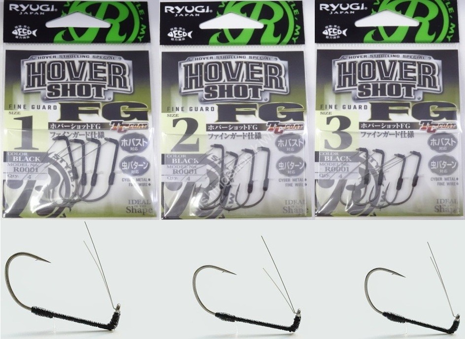 RYUGI R0001 Hover Shot FG #1 Black Hooks, Sinkers, Other buy at