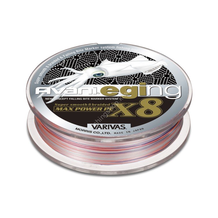 VARIVAS Avani Eging Max Power PE x8 [White Base Marking Line] 150m #1 (20.2lb)
