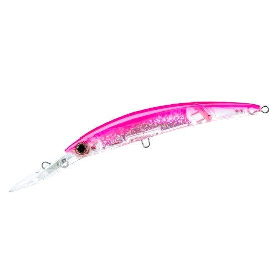 DUEL Crystal 3D Minnow Deep Diver Jointed 130F #PK Fluoresent Pink