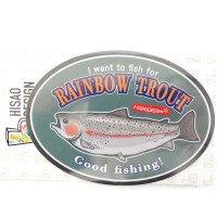 OTHER BRANDS HISAO DESING Rainbow Trout Sticker Round