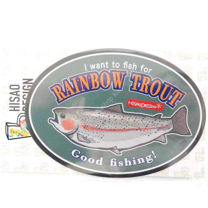OTHER BRANDS HISAO DESING Rainbow Trout Sticker Round