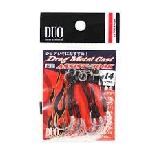 DUO Drag Metal Cast Genuine Assist Hook Single [Clear Tinsel] #14 (5pcs)