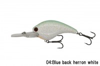 ICHIKAWA FISHING RC Flat Shad 65DD #04 Blue Back Herron White