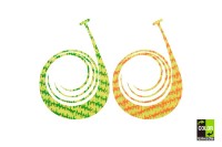 JACKALL BinBin Dama Custom Necktie King Curly #F-0349 Parrot Chart