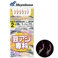 HAYABUSA Real Ami Ebi Rainbow Hook HS380 [Red] 6 Hook 2-0.6