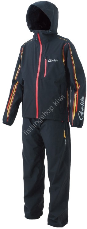 GAMAKATSU GM3681 Light Rain Suit (Black) M